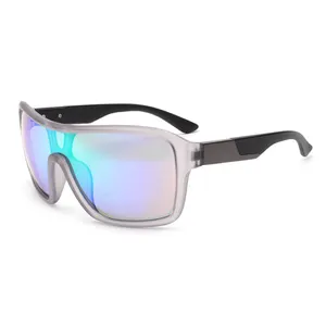 Plastica Cool Style cina occhiali da sole all'ingrosso occhiali da sole per uomo donna Big Frame One Piece Lens