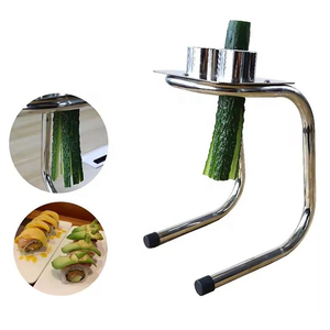 Stainless Steel <b>Vegetable</b> Slicer for Cucumber and Pickle <b>Processing</b> Industrial Cutter with Dual Rollers Easy to Operate - Product Image 2