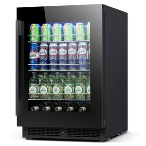 Getränke-Kühlschrank Großhandelspreis LED-Stromsparlampe Doppelzone eingebauter kleiner Weinkühlschrank Kühlschrank für Zuhause