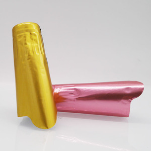 Capsules de champagne en aluminium doré avec logo personnalisé en relief, réutilisables, pour bouteilles de vin mousseux, avec ligne de déchirement, thermorétractables - Product Image 3