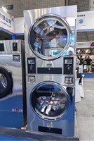 Séchoir à linge pour le lavage et le séchage des vêtements, machines de nettoyage à sec en acier inoxydable, capacité 16 kg/22 kg