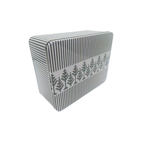 Boîte en fer blanc rectangulaire écologique avec couvercle, logo personnalisé, pour usage industriel (Guangdong), conteneur de stockage, vente en gros directe usine
