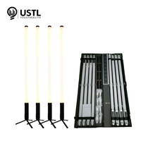 Tubo de Luz LED RGBWA de 360 Grados, Alimentado por Batería, Control DMX Inalámbrico por Aplicación, 32 Píxeles, para Escenarios, DJ, Eventos, Fábrica