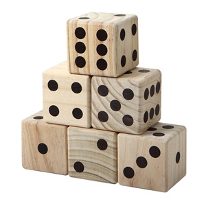 Juego de 6 dados de madera ecológicos y <span class=keywords><strong>Yatzy</strong></span> para juegos de jardín y juegos al aire libre/interior de más de 3 años - Product Image 2