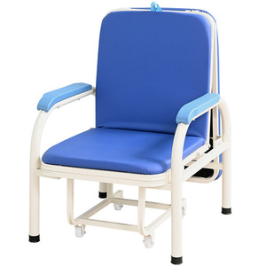 Silla de Acompañante Médico Phy05 con Marco Metálico, Plegable y Portátil, para Uso Hospitalario, con Asiento Reclinable y Ruedas para el Cuidado del Paciente - Product Image 1