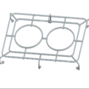 Grille de protection en fil métallique pour lampes, rectangulaire, en acier inoxydable, design industriel, fonction de sécurité, artisanat de soudure - Product Image 2