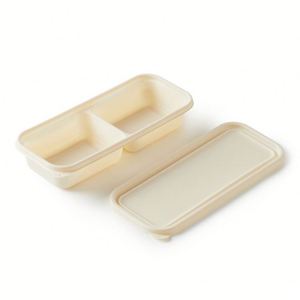 Contenants alimentaires jetables biodégradables écologiques en amidon de maïs blancs 20,3 cm pour la restauration à emporter - Product Image 1