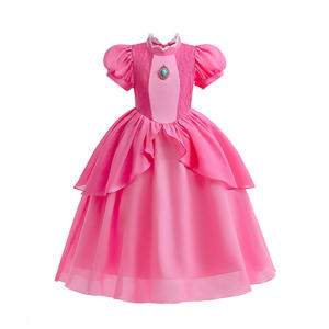Vestido de princesa para niños, traje de fiesta de Navidad de Halloween, disfraces de Super Brothers Peachs Rosalina para niñas - Product Image 3