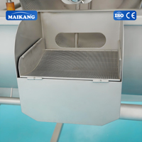 Bladgroente-was- en ontwateringsmachine met spiraalvormige motor, 304 roestvrij staal, PLC slimme besturing