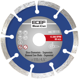 Disque diamanté en céramique «UNIVERSAL» de qualité industrielle de 115 mm Largeur de lame 1/2in pour utilisation sèche et humide Nitrure DIY OEM Personnalisable - Product Image 1