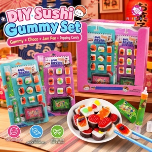 Caramelle Gommose Personalizzate all'Ingrosso a Forma di Sushi Giapponese con Salsa al Cioccolato, Marmellata di Frutta, Caramelle Scoppiettanti e Morbide - Product Image 1