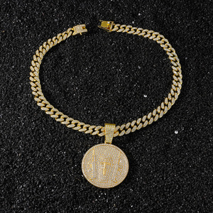 2026 Hot Selling Unique Design Hiphop Geometric Circular <b>Cross</b> Pendant Necklace Popular Men's Necklaces Wholesale Jewelry Trendy - Product Image 4