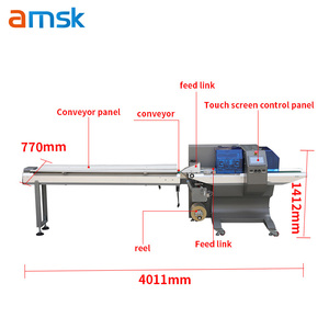 Hot Selling <strong>Fully</strong> <strong>Automatic</strong> Pillow Packaging <strong>Machine</strong> Flow Pack <strong>Machine</strong> Wrapping <strong>Machine</strong> for Bread Candy - Product Image 5