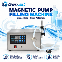 Machine de remplissage de liquides à double pompe magnétique 4,5 L/min x2, haute précision CNC, en acier inoxydable 316L, pour boissons (verre/plastique)