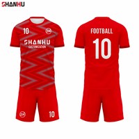 ODM Fußball-T-Shirt & Shorts Set Schnelltrocknend Polyester für Herren Damen Kinder Sport Training Spiel Fußball Argentinien Trikot Komplett