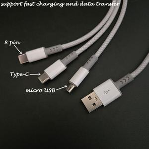 Telefoni cellulari a carica multipla da viaggio portatili cavi 8 pin micro USB tipo C 3 in 1 cavi - Product Image 3