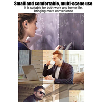 Auriculares Bluetooth Ultra Pequeños Personalizados Q32, Auricular Único Mini Airbud, Puerto de Carga USB, Auriculares Inalámbricos para Oficina de Negocios