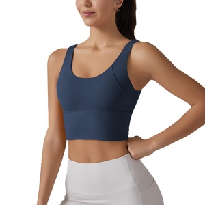 Soutien-gorge de sport pour femme OEM, design dos nageur à col en V, doux comme un nuage, avec bonnets intégrés, haute élasticité, respirant, style fitness et yoga - Product Image 3
