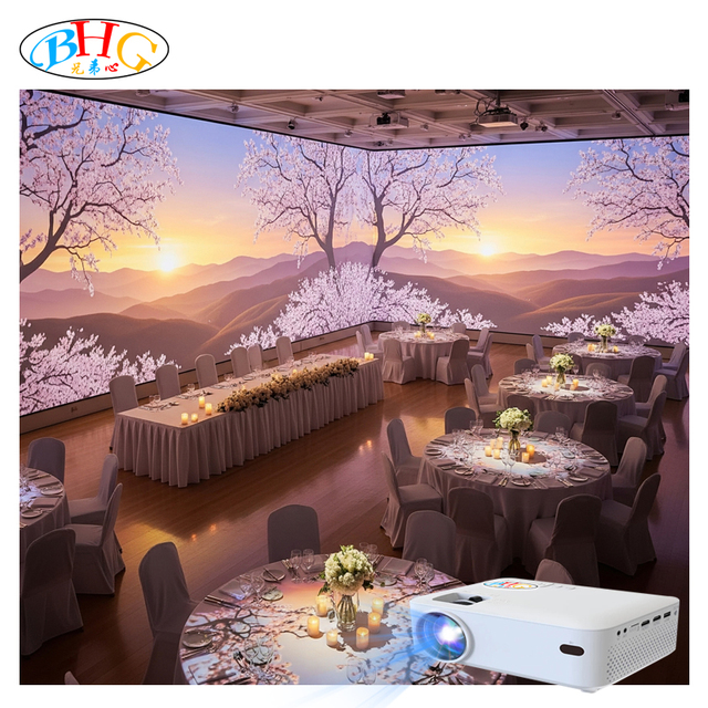 Immersive 3D Interactive Projection Dining Table System with Customizable Brightness and Portable Design for Restaurants