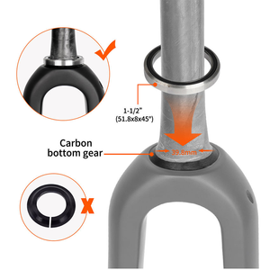 Forcella Bici da Corsa TOSEEK Tapered Thru 12x100mm 9mm 700c in Carbonio per Bici da Strada, Gravel e Ciclocross Compatibile con Freno <span class=keywords><strong>a</strong></span> Disco - Product Image 2