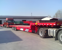 Fabricant professionnel de semi-remorques à plateau bas en acier robuste à 3/4 essieux, capacité de charge de 30 à 100 tonnes, pour le transport de machines d'ingénierie
