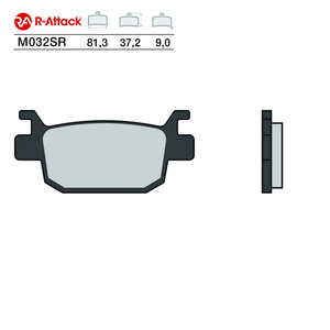 ผ้าเบรกมอเตอร์ไซค์ R-Attack M032SR แบบซินเทอร์ทองแดง ด้านหลัง ขนาด 81.3x37.2x9.0 มม. ได้รับการรับรองมาตรฐาน R90 - Product Image 1