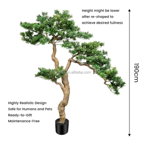 Albero di Pino Artificiale Grande 190CM Verde Realistico di Alta Qualità Finto Podocarpus Macrophyllus per Decorazione <span class=keywords><strong>Casa</strong></span> Giardino Hotel - Product Image 5