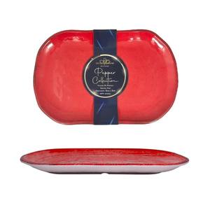 Plateau en mélamine rouge pimenté 36x23 H 3CM - Product Image 1