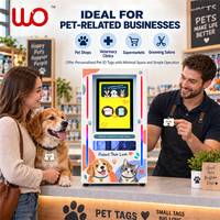 Machine de gravure laser intelligente pour étiquettes d'identification d'animaux de compagnie, pour créer des étiquettes personnalisées anti-perte pour chiens et chats