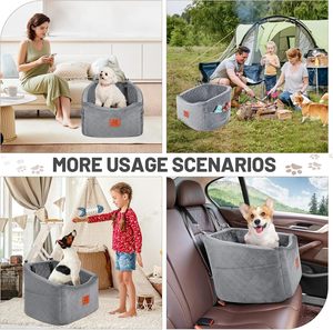 <span class=keywords><strong>Cama</strong></span> de Lujo <span class=keywords><strong>para</strong></span> Perros, Desmontable y Lavable, <span class=keywords><strong>para</strong></span> Mascotas Pequeñas y Medianas, con Cinturón de Seguridad, Bolsillos de Almacenamiento y Soporte de Espuma Resistente - Product Image 6