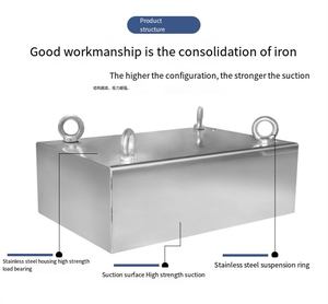 Dikdörtgen endüstriyel büyük mıknatıs süper güçlü mıknatıs süspansiyon kalıcı mıknatıs konveyör bant güçlü manyetik demir sökücü - Product Image 6
