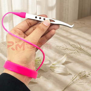 Pinzas para Extensión de Pestañas al por Mayor, las Mejores y Más Duraderas, con Punta Suave, Cualquier Color, Correa de Silicona de Seguridad para Muñeca y Pinza para Cejas - Product Image 2