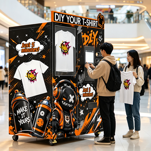 Machine distributrice d'impression de vêtements, machine distributrice d'impression de t-shirts avec personnalisation d'images par IA pour salles de jeux et d'arcade - Product Image 1
