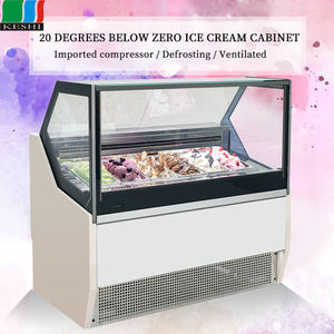Vitrines réfrigérées de haute qualité pour gelato et pâtisserie, congélateurs, réfrigérateurs, refroidissement par air à température unique, présentoir de vente au détail pour la crème glacée - Product Image 5