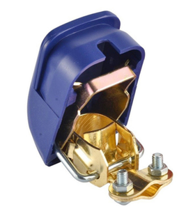 Bulk Rohs CE 500A Copper Negative Car Battery <b>Terminal</b> Connector 12v Top Post Battery <b>Terminal</b> Clamp With Blue Cover For Marine - Product Image 1