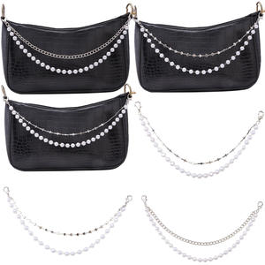 Trendy Handmade <b>Bag</b> Chain Metal Shoulder Strap With Pearls For Women <b>Bag</b> Accessories - Product Image 1