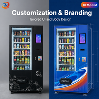 Distributeur automatique intelligent compact intégré GCash avec paiement par QR, refroidissement rapide, UVend Light Sanitization SDK pour boissons et en-cas