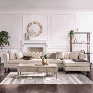 China Supplier Modular Modern Velvet Chesterfield <strong>Sofa</strong> 5 Seat L-shaped Fabric <strong>Corner</strong> <strong>Sofa</strong> - Product Image 2