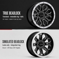 Jantes Beadlock forgées noires usinées 17-22 pouces 6061-T6, jantes tout-terrain simulées, 6x5.5 8x170 pour Bronco Ram TRX F-150