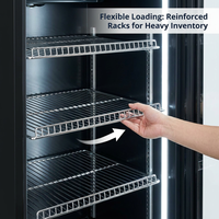 Enfriador de Bebidas de Doble Puerta de Vidrio de 680L, Refrigerador Comercial Sin Escarcha, Exhibidor Vertical, Refrigerador de Bebidas al por Mayor