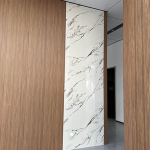 Nhà máy chất lượng tốt không thấm nước liên tục kết cấu Vàng <span class=keywords><strong>PVC</strong></span> Panel tường UV tấm đá cẩm thạch - Product Image 5