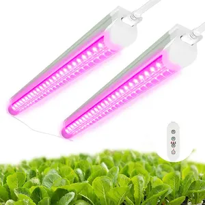 JESLED LED Grow Light Full Spectrum T8 LED Grow Light Bar For Indoor Plants 1ft 2ft 3ft 4ft 5ft 6ft 8ft 10W-80W Plant Grow Light