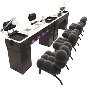 Juego <span class=keywords><strong>de</strong></span> <span class=keywords><strong>Mesa</strong></span> y Silla <span class=keywords><strong>de</strong></span> <span class=keywords><strong>Manicura</strong></span> Yicheng Beauty Serie Oscura, Estilo <span class=keywords><strong>de</strong></span> Lujo Ligero, <span class=keywords><strong>con</strong></span> Aspiradora, Lámpara UV, en Venta - Product Image 5