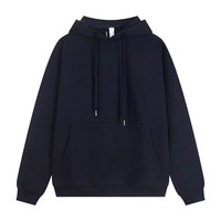 Sweat à capuche d'hiver en mélange de coton doux 380G, anti-plis, avec détail discret sur la poitrine, coupe régulière, épaules tombantes, unisexe, pour le yoga et les loisirs, ODM