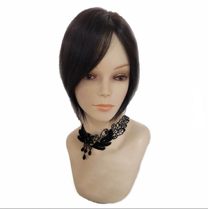 Peluca de Cabello Humano con Clip de 7 Pulgadas, Corta y Lisa, Ligera, Transpirable, de Aspecto Natural, con Peines Interiores Premium Hechos a Mano - Product Image 1