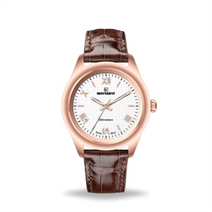 Esfera de Reloj con Patrón Repujado Pulido, Índices Romanos, Efecto Tridimensional, Hecho a Medida, Reloj Mecánico Automático ETA 2824 - Product Image 3