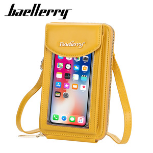 กระเป๋าโทรศัพท์ Baellerry สำหรับ iPhone หนัง PU แบบสะพายข้าง มีหน้าต่างใส สีเหลือง - Product Image 5