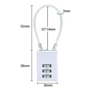 <span class=keywords><strong>Cadenas</strong></span> à combinaison portable à 3 chiffres 8050, antivol, pour <span class=keywords><strong>casque</strong></span> de <span class=keywords><strong>moto</strong></span>, bagages, sac à dos - Product Image 5
