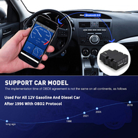 KW902 para Bluetooth 4,0 y 5,0 ELM327 OBD2 escáner de coche versión 1,5 lector de código de diagnóstico automotriz mejorado con tecnología 5,0