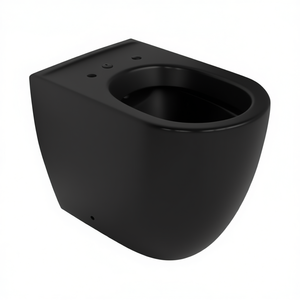 Inodoro suspendido sin borde Greta con desagüe universal, negro mate, 57 cm de largo, 44 cm de ancho, 44 cm de alto - Product Image 3